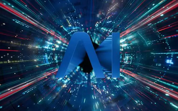 Abstract representation of AI network
